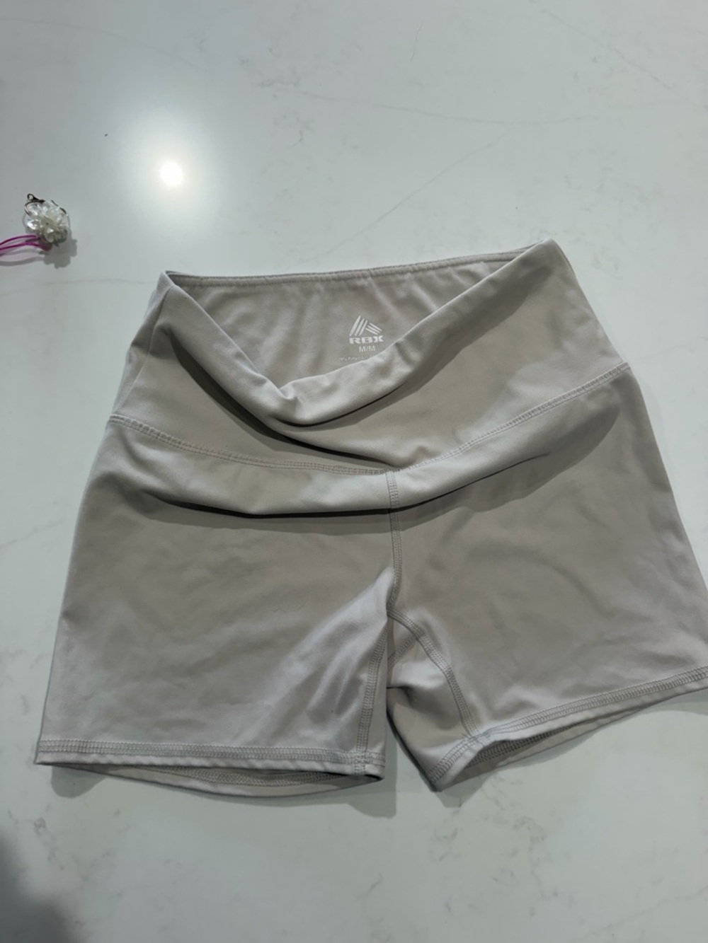 RBX Women's High-Waist Bike Shorts — Light Taupe